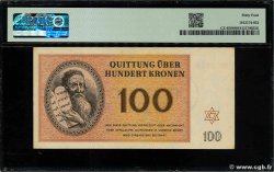 100 Kronen ISRAEL Terezin / Theresienstadt 1943 WW II.707 SC+