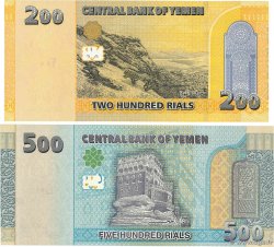 200 et 500 Rials Lot REPUBLIK JEMEN  2017 P.38 et P.39 ST