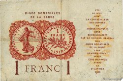1 Franc MINES DOMANIALES DE LA SARRE FRANCE  1920 VF.51.01 TB