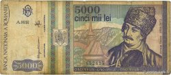 5000 Lei ROMANIA  1993 P.104a q.MB