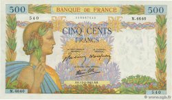 500 Francs LA PAIX FRANCE  1942 F.32.29 NEUF