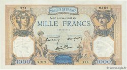 1000 Francs CÉRÈS ET MERCURE type modifié FRANCE  1940 F.38.46 AU