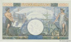 1000 Francs COMMERCE ET INDUSTRIE FRANCE  1944 F.39.12 UNC-