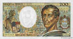 200 Francs MONTESQUIEU FRANCE  1989 F.70.09 pr.NEUF