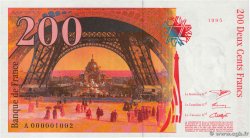 200 Francs EIFFEL Petit numéro FRANKREICH  1995 F.75.01A ST