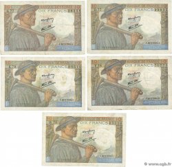 10 Francs MINEUR Lot FRANCE  1944 F.08.11 TB