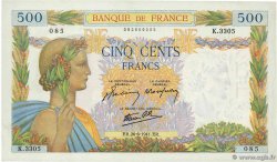 500 Francs LA PAIX FRANKREICH  1941 F.32.19 fST