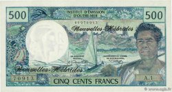 500 Francs NUOVE EBRIDI  1970 P.19a q.FDC