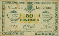 50 Centimes FRANCE régionalisme et divers Louviers 1916 JP.27-22