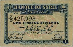 1 Piastre SIRIA  1920 P.006 q.BB