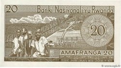 20 Francs RWANDA  1965 P.06b SUP+