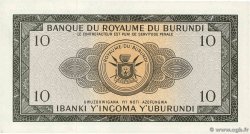 10 Francs BURUNDI  1965 P.09a q.FDC