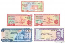 10, 20, 100 et 500 Francs Lot BURUNDI  1970 P.20b, P.27a, P.29a et P30c SC+