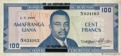 100 Francs BURUNDI  1966 P.17b VF