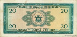 20 Francs BURUNDI  1965 P.10 VF