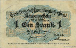 1 Franc / 80 Pfennig LUXEMBOURG  1914 P.21 VF