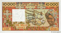 10000 Francs WEST AFRICAN STATES  1986 P.408De AU