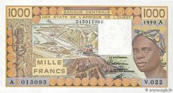 1000 Francs ÉTATS DE L AFRIQUE DE L OUEST  1990 P.107Aj