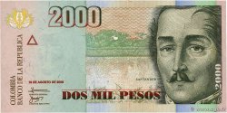 2000 Pesos KOLUMBIEN  2009 P.457l ST