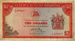 2 Dollars RHODESIA  1974 P.31h F