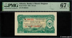 10 Lek ALBANIA  1965 P.FX26 UNC