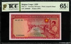 50 Francs BELGIAN CONGO  1959 P.32 UNC