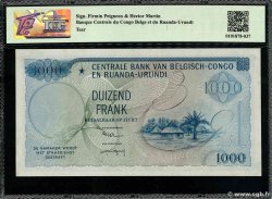 1000 Francs CONGO BELGA  1958 P.35 AU