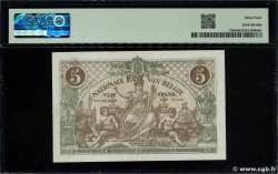 5 Francs BELGIUM  1918 P.075b UNC-