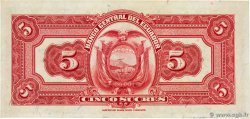 5 Sucres ECUADOR  1947 P.091c UNC