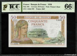 50 Francs CÉRÈS modifié FRANKREICH  1938 F.18.13 ST