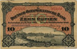 10 Rupien Deutsch Ostafrikanische Bank  1905 P.02 F+