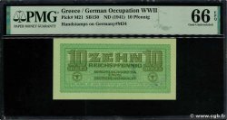 10 Pfennig GREECE  1941 P.M21 UNC