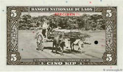 5 Kip Spécimen LAOS  1957 P.02as FDC