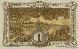 1 Franc MONACO  1920 P.04a pr.SUP