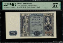 20 Zlotych POLOGNE  1936 P.077 NEUF