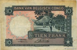 10 Francs CONGO BELGE  1949 P.14E TB