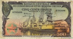 500 Francs CONGO BELGE  1957 P.34 TB