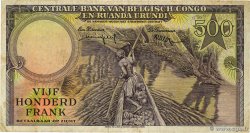 500 Francs BELGIAN CONGO  1957 P.34 F