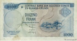 1000 Francs BELGIAN CONGO  1959 P.35 VF