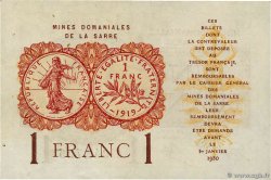 1 Franc MINES DOMANIALES DE LA SARRE FRANCE  1920 VF.51.01 SPL