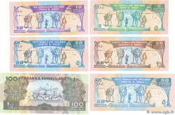 5 à 100 Shillings / Shilin Lot SOMALILAND  1996 P.14 à 18 UNC