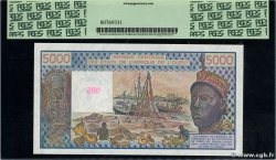 5000 Francs Spécimen WEST AFRICAN STATES  1992 P.208Bos UNC