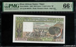 500 Francs WEST AFRICAN STATES  1989 P.606Hk UNC