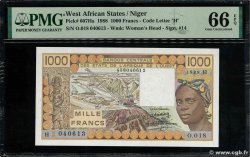 1000 Francs ESTADOS DEL OESTE AFRICANO  1988 P.607Ha FDC