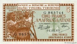 5 Francs BURUNDI  1965 P.08 ST