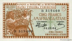 5 Francs BURUNDI  1964 P.08 pr.NEUF