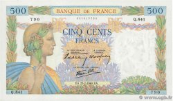 500 Francs LA PAIX FRANCE  1940 F.32.05 UNC-