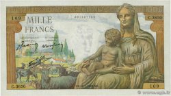 1000 Francs DÉESSE DÉMÉTER FRANKREICH  1943 F.40.17