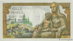 1000 Francs DÉESSE DÉMÉTER FRANKREICH  1943 F.40.29 ST