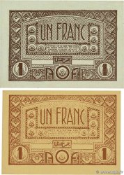 1 Franc Lot FRENCH WEST AFRICA  1944 P.34a/b ST